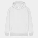 Front view. White hemp hoodie. Hemp athletic wear. Comfortable hoodie.Sustainable street fashion. Conscious fashion. Fashion for good.