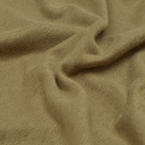 Olive hemp 7319 hoodie up-close, natural organic material shot. High quality sustainable material.