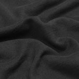 Black noir hoodie quality hemp material zoomed in